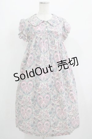 画像: Jane Marple / ハートペイズリー丸襟ワンピース  オフ H-25-07-04-006-JM-OP-KB-ZH