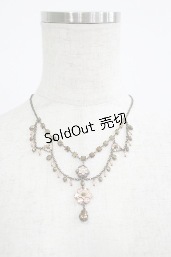 画像2: Michal Negrin / フラワーストーン2連ネックレス  ピンク H-25-07-04-070-LO-AC-KB-ZH (2)