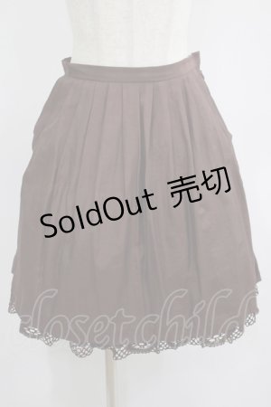 画像: Jane Marple / レースフリルスカート  ブラウン H-25-07-04-017-JM-SK-KB-ZH