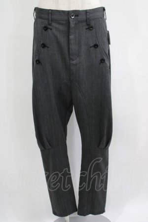 画像: BPN FOR MEN / ヘリンボーンジョッパーズパンツ  グレー H-25-07-04-023-GO-PA-KB-ZH