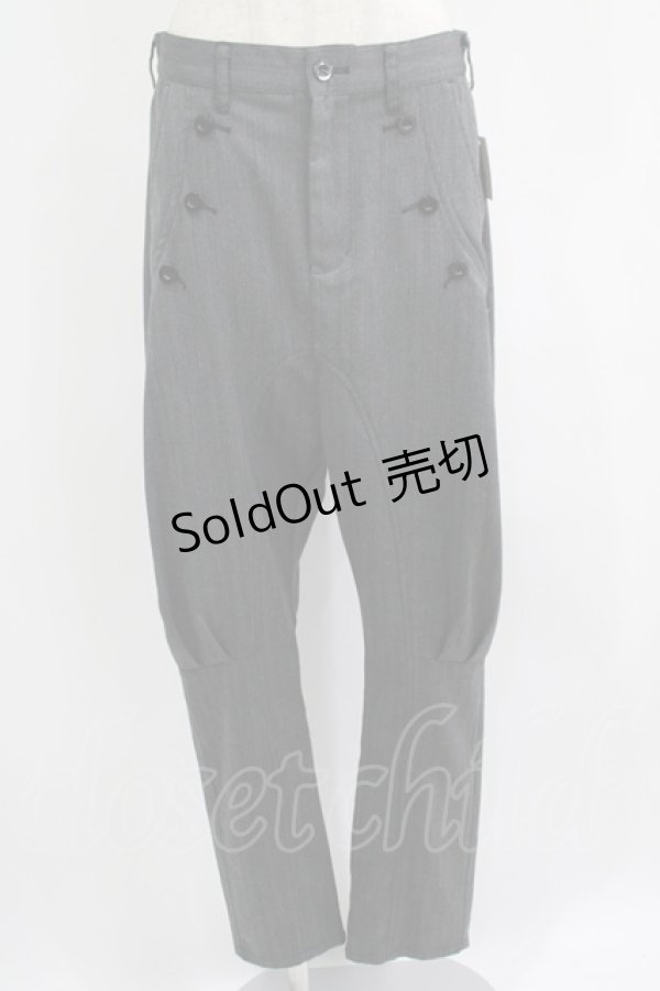 画像1: BPN FOR MEN / ヘリンボーンジョッパーズパンツ  グレー H-25-07-04-023-GO-PA-KB-ZH (1)