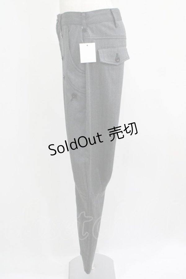 画像2: BPN FOR MEN / ヘリンボーンジョッパーズパンツ  グレー H-25-07-04-023-GO-PA-KB-ZH (2)