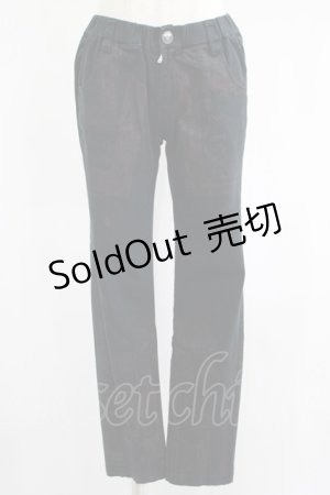 画像: PUTUMAYO / rotten framesストレッチパンツ  黒 H-25-07-04-025-PT-PA-KB-ZH