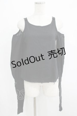 画像: alice auaa / くるみ釦付きガーゼシャツ 3（約9号） ブラック H-25-10-24-029-AA-BL-KB-ZH