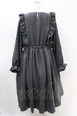 画像2: m petit by misako / チェック長袖ワンピース 3L グレー H-25-07-05-1037-LO-OP-NS-ZH (2)