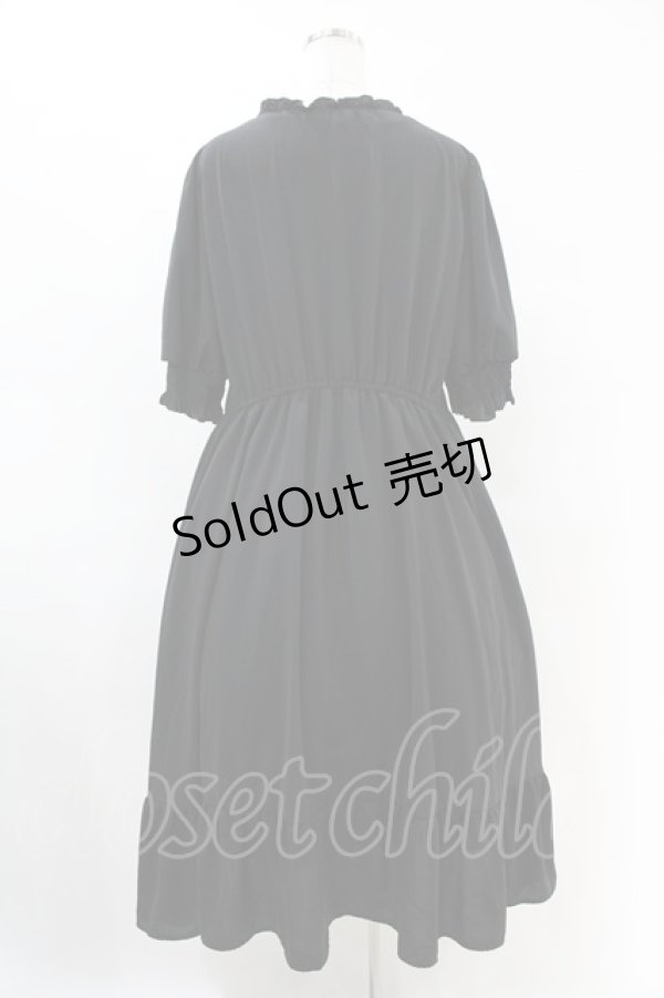 画像2: m petit by misako / AMレースアップワンピース 4L ブラック H-25-07-05-1040-LO-OP-NS-ZH (2)