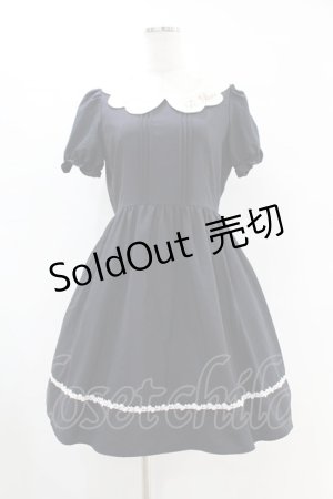 画像: Amavel / スカラップワンピース Free ネイビー H-25-07-05-1044-CA-OP-NS-ZH
