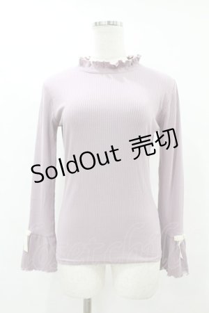 画像: F&A / 袖口リボンテレコロンT Free LAVENDER H-25-07-05-1056-LO-TO-NS-ZH
