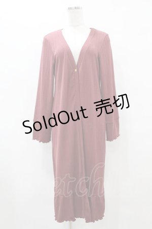 画像: axes femme / 後ろプリーツロングカーディガン M ピンク H-25-07-05-1057-AX-TO-NS-ZH