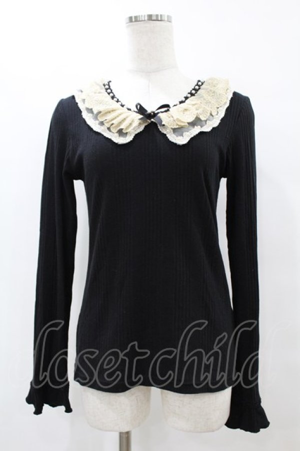 画像1: axes femme / レース襟トップス M ブラック H-25-07-05-1059-AX-BL-NS-ZH (1)
