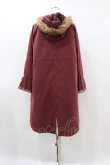 画像2: axes femme / フロント刺繍モッズコート M ワイン H-25-07-05-1062-AX-CO-NS-ZT-C051 (2)