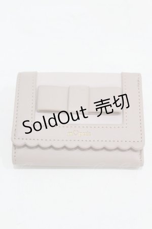 画像: m petit by misako / AMスカラップ3折財布  ピンク H-25-07-05-1007-LO-ZA-NS-ZH