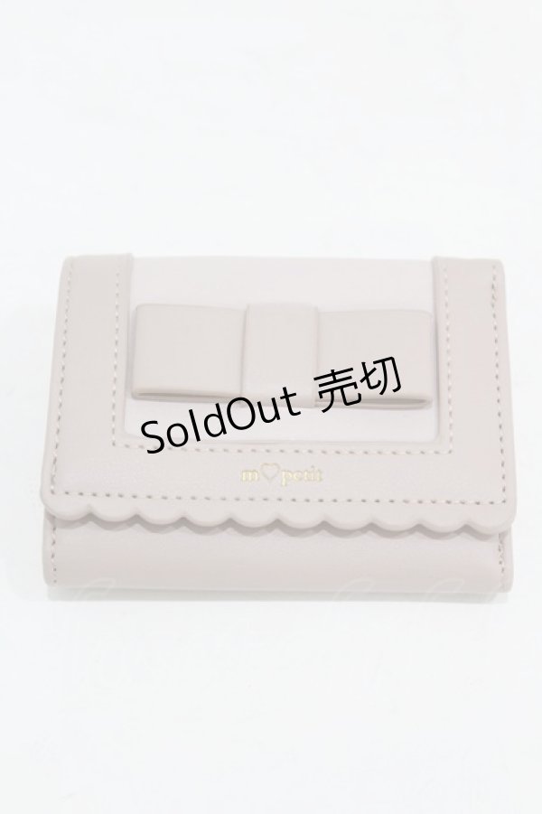 画像1: m petit by misako / AMスカラップ3折財布  ピンク H-25-07-05-1007-LO-ZA-NS-ZH (1)
