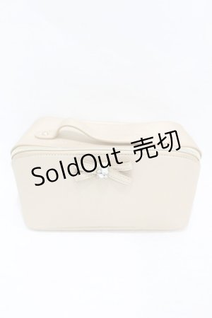 画像: m petit by misako / ビジューリボンポーチ  ゴールド H-25-07-05-1008-LO-ZA-NS-ZH