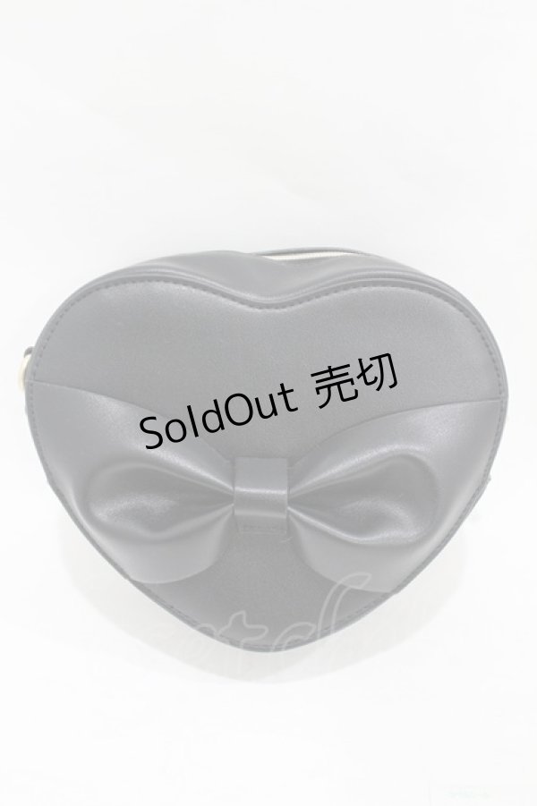 画像1: m petit by misako / AMハートリボンSLD  ブラック H-25-07-05-1014-LO-BG-NS-ZH (1)