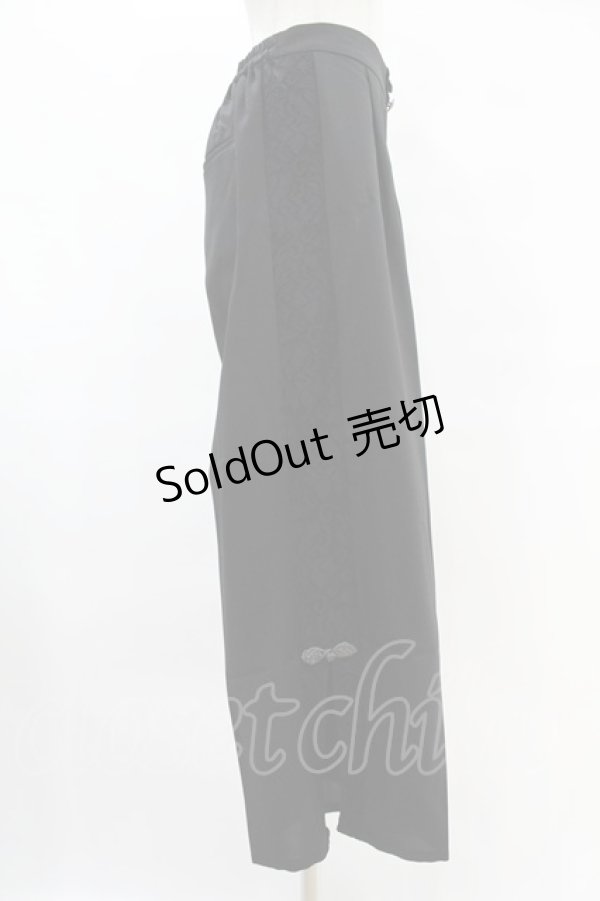 画像3: axes femme / チャイナ釦スリットパンツ Free ブラック H-25-07-05-1024-AX-PA-NS-ZH (3)