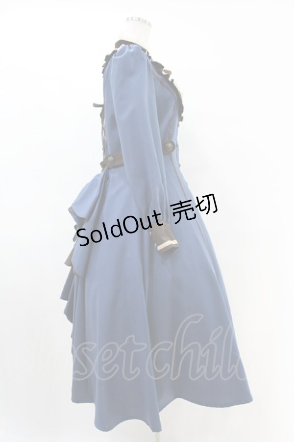 画像3: Innocent World / フルールバッスルドレス(長袖) M ブルー×ショコラ/Blue×Chocolat H-25-07-05-1026-IW-OP-NS-ZH (3)