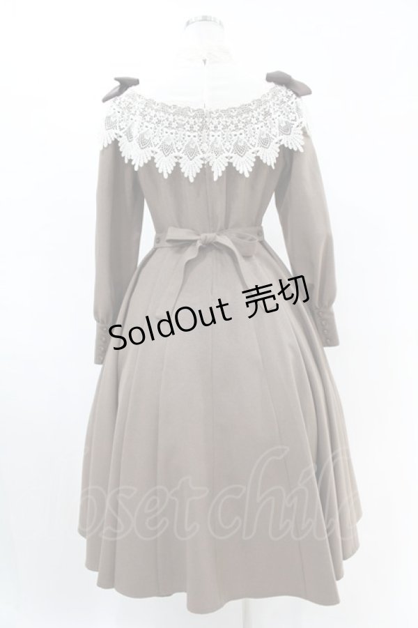 画像2: Innocent World / リボンレースワンピース M モカ×生成/Mocha×Beige H-25-07-05-1027-IW-OP-NS-ZH (2)