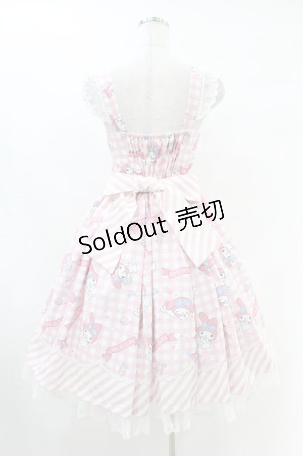 画像2: Advertising Balloon (Sanrio Collaboration) / マイメロディプリントピンクちょう結びチェック柄ジャンパースカート S ピンク H-25-07-05-1032-0-OP-NS-ZH (2)