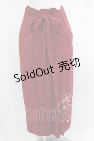 画像: Ozz oneste / 袴スカート  赤 H-25-07-05-014-OO-SK-KB-ZH