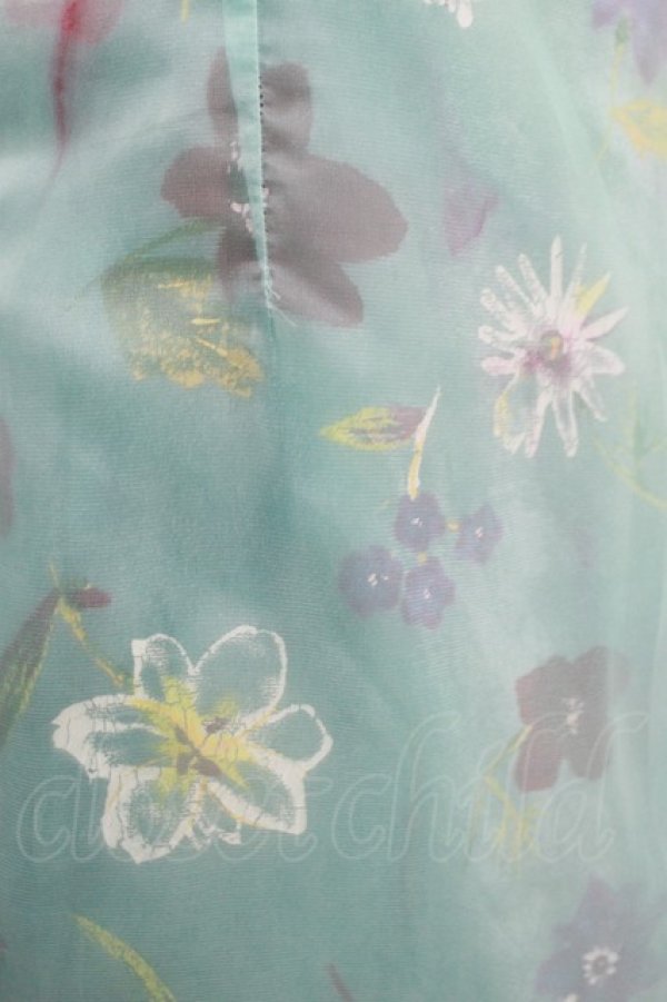 画像4: Jane Marple Dans Le Salon / オーガンジーフラワードレス  サックス H-25-12-15-1001-JM-OP-KB-ZH (4)