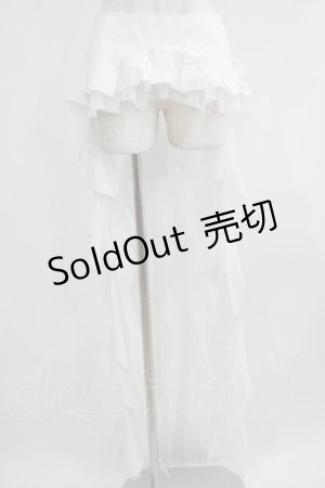 画像: alice auaa / ロングフリルラップスカート 3（約9号） ホワイト H-25-07-05-021-AA-SK-KB-ZH
