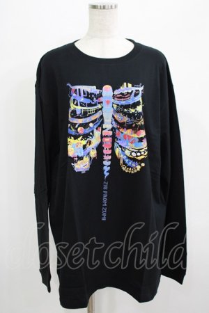 画像: QOOZA / QOOZA×zumi Costal Long Sleeve Tee  黒 H-25-07-06-035-PU-TO-KB-ZH