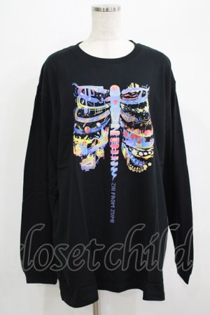 画像: QOOZA / QOOZA×zumi Costal Long Sleeve Tee  黒 H-25-07-06-036-PU-TO-KB-ZH