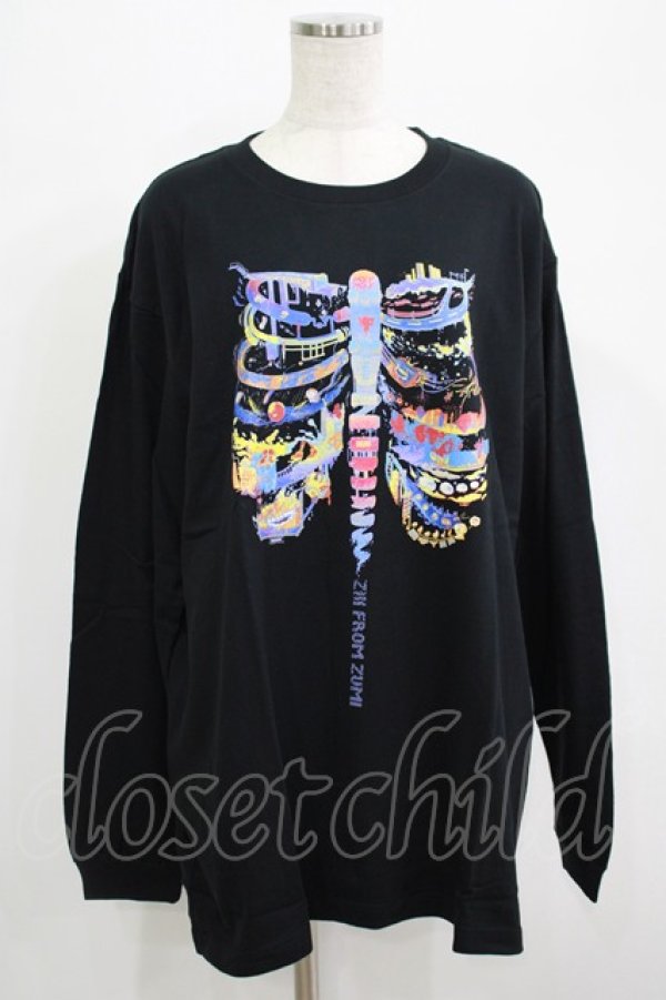 画像1: QOOZA / QOOZA×zumi Costal Long Sleeve Tee  黒 H-25-07-06-036-PU-TO-KB-ZH (1)