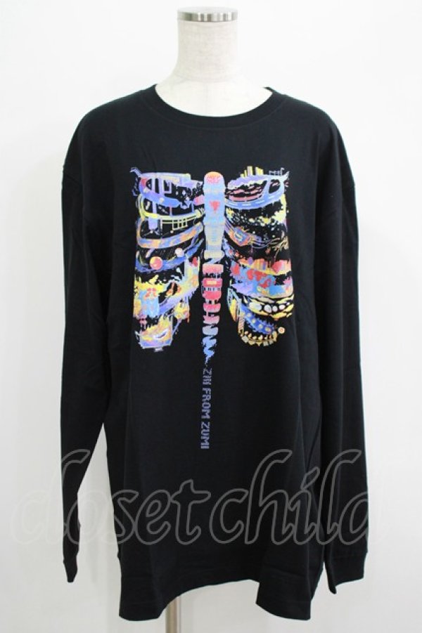 画像1: QOOZA / QOOZA×zumi Costal Long Sleeve Tee  黒 H-25-07-06-038-PU-TO-KB-ZH (1)