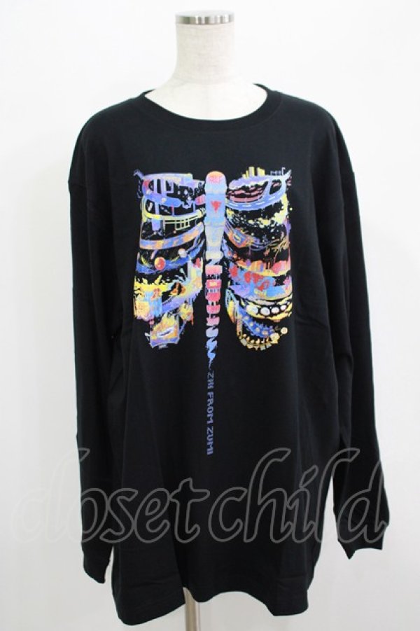 画像1: QOOZA / QOOZA×zumi Costal Long Sleeve Tee  黒 H-25-07-06-039-PU-TO-KB-ZH (1)