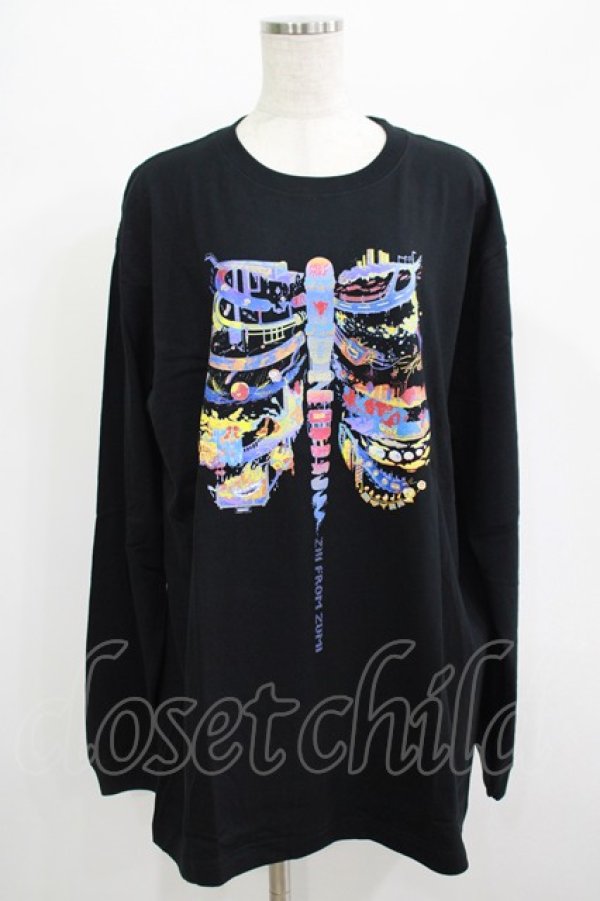 画像1: QOOZA / QOOZA×zumi Costal Long Sleeve Tee  黒 H-25-07-06-040-PU-TO-KB-ZH (1)