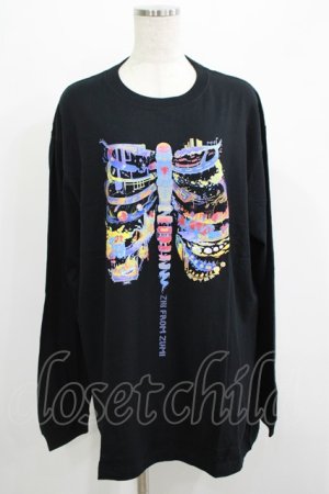 画像: QOOZA / QOOZA×zumi Costal Long Sleeve Tee  黒 H-25-07-06-042-PU-TO-KB-ZH