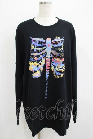 画像: QOOZA / QOOZA×zumi Costal Long Sleeve Tee  黒 H-25-07-06-043-PU-TO-KB-ZH