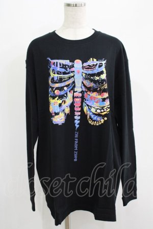 画像: QOOZA / QOOZA×zumi Costal Long Sleeve Tee  黒 H-25-07-06-044-PU-TO-KB-ZH