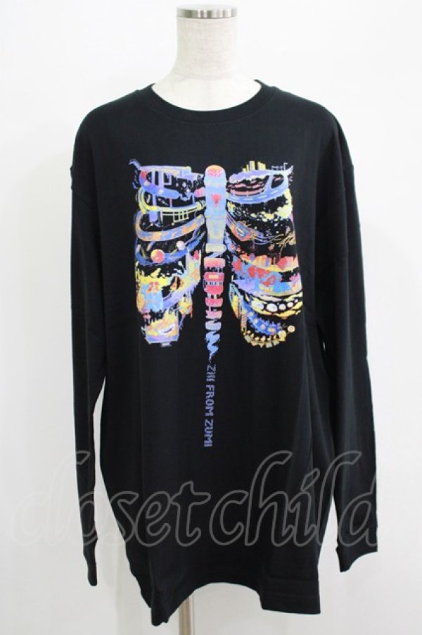 画像1: QOOZA / QOOZA×zumi Costal Long Sleeve Tee  黒 H-25-07-06-044-PU-TO-KB-ZH (1)