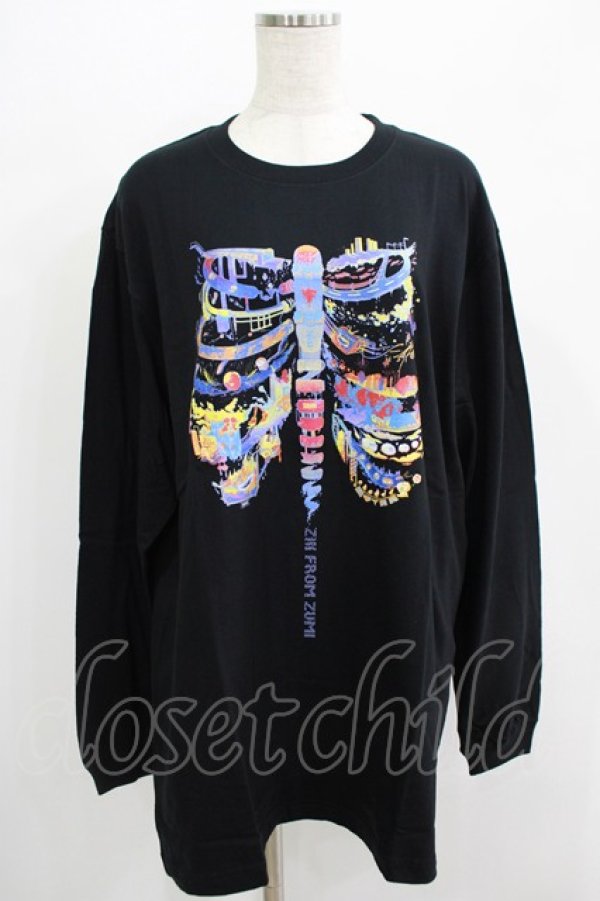 画像1: QOOZA / QOOZA×zumi Costal Long Sleeve Tee  黒 H-25-07-06-045-PU-TO-KB-ZH (1)