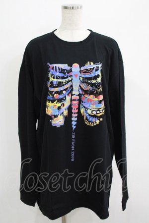 画像: QOOZA / QOOZA×zumi Costal Long Sleeve Tee  黒 H-25-07-06-046-PU-TO-KB-ZH