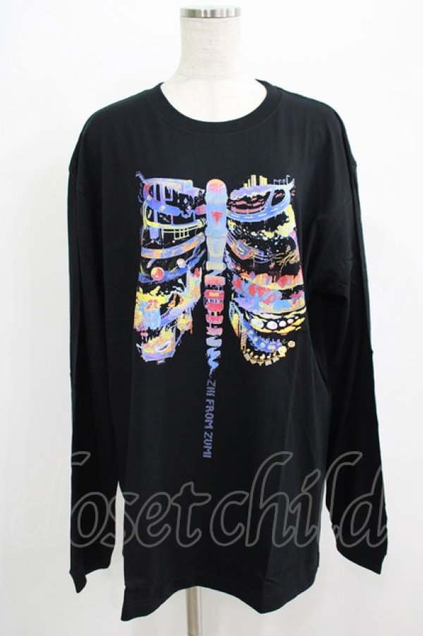 画像1: QOOZA / QOOZA×zumi Costal Long Sleeve Tee  黒 H-25-07-06-047-PU-TO-KB-OS (1)