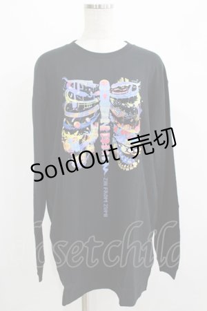 画像: QOOZA / QOOZA×zumi Costal Long Sleeve Tee  黒 H-25-07-06-049-PU-TO-KB-ZI