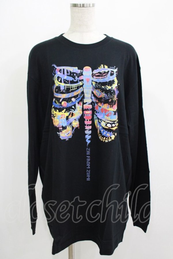 画像1: QOOZA / QOOZA×zumi Costal Long Sleeve Tee  黒 H-25-07-06-049-PU-TO-KB-ZI (1)