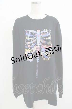 画像: QOOZA / QOOZA×zumi Costal Long Sleeve Tee  黒 H-25-07-06-051-PU-TO-KB-ZS