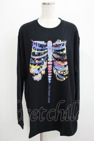 画像: QOOZA / QOOZA×zumi Costal Long Sleeve Tee  黒 H-25-07-06-052-PU-TO-KB-ZH