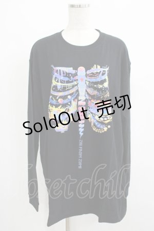 画像: QOOZA / QOOZA×zumi Costal Long Sleeve Tee  黒 H-25-07-06-052-PU-TO-KB-ZS