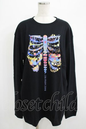 画像: QOOZA / QOOZA×zumi Costal Long Sleeve Tee  黒 H-25-07-06-054-PU-TO-KB-ZH
