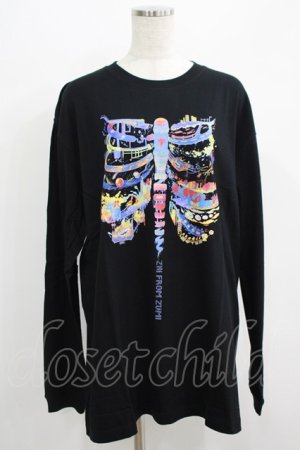画像: QOOZA / QOOZA×zumi Costal Long Sleeve Tee  黒 H-25-07-06-055-PU-TO-KB-ZH