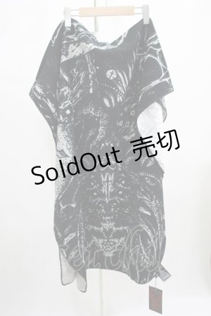 画像: KILL STAR / HEAVY AND DOOMED BEACH TOWEL  黒 H-25-07-06-060-SL-ZA-KB-ZH