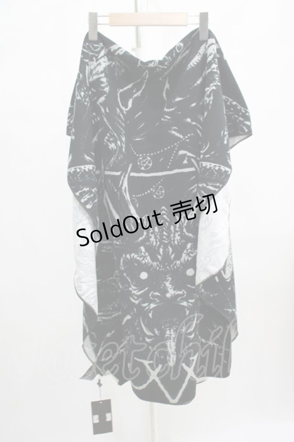 画像2: KILL STAR / HEAVY AND DOOMED BEACH TOWEL  黒 H-25-07-06-060-SL-ZA-KB-ZH (2)