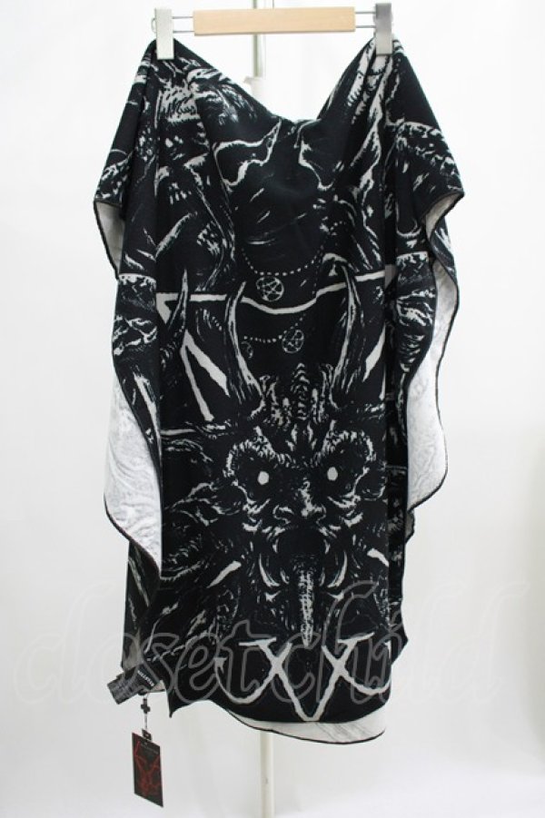 画像2: KILL STAR / HEAVY AND DOOMED BEACH TOWEL  黒 H-25-07-06-061-SL-ZA-KB-ZH (2)