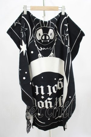 画像: KILL STAR / HAUNT IT COFFIN TOWEL  黒 H-25-07-06-062-SL-ZA-KB-ZH